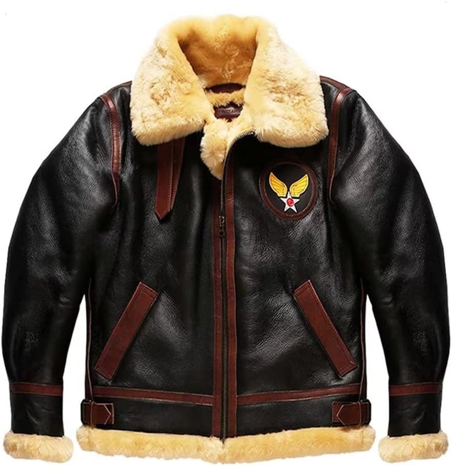 ジャケット・アウター LEATHER FLIGHT JK 本革 レザージャケット かっこいい 革ジャン 裏地アニマル柄 Red